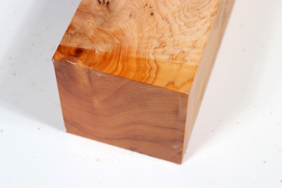 Square Yew Burl 330x70x70mm - Eib1473