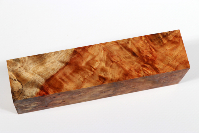 Knife Blank Amboyna Burl stabilized - Stabi2961