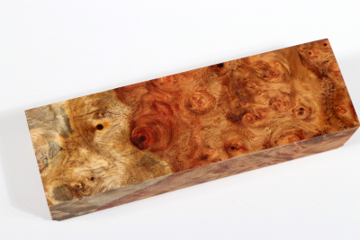 Knife Blank Amboyna Burl stabilized - Stabi2961