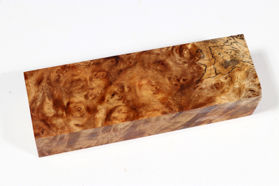 Knife Blank Amboyna Burl stabilized - Stabi3088