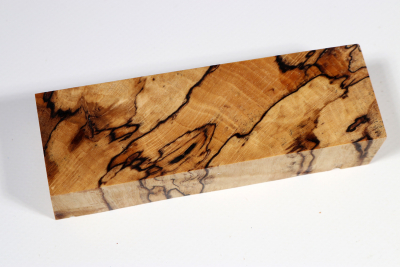 Knife Blank Hornbeam X-Cut spalted stabilized - Stabi3244