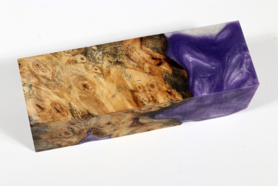 Messergriffblock HybridWood Buckeye Burl stabilisiert - HybrWo3581