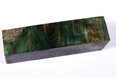 Knife Blank Karelian Masurbirch X-Cut green stabilized - Stabi2977