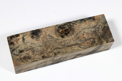 Knife Blank Poplar Burl black stabilized - Stabi3120