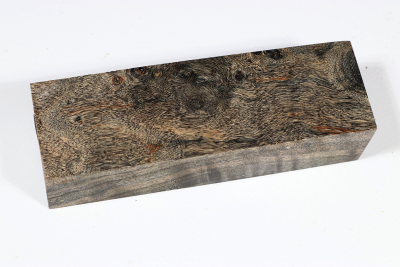 Knife Blank Poplar Burl black stabilized - Stabi3170