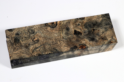 Knife Blank Poplar Burl black stabilized - Stabi3212