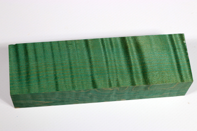 Knife Blank Curly Maple green stabilized - Stabi2749