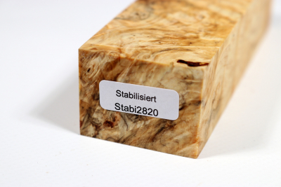 Messergriffblock Rosskastanie Maser stabilisiert - Stabi2820