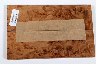 Knife Scales Linden Tree Burl stabilized - Stabi3314