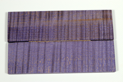 Knife Scales Curly Maple purple stabilized - Stabi2707