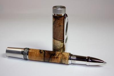 Pen Blank Beech spalted X-cut stabilized large