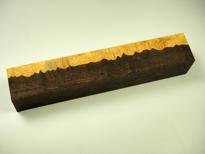 Pen Blank African Blackwood Burl B-Quality/Sapwood large