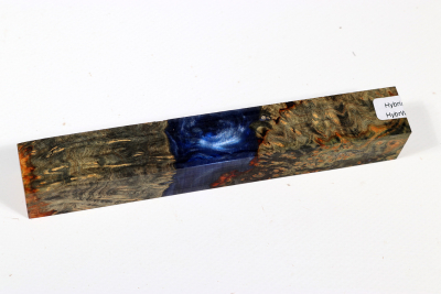 Pen Blank Hybridwood Amboyna Burl stabilized - HybrWo3628