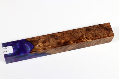 Pen Blank Hybridwood Walnut Burl stabilized - HybrWo3547