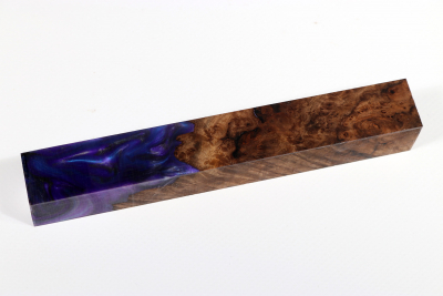 Pen Blank Hybridwood Walnut Burl stabilized - HybrWo3547