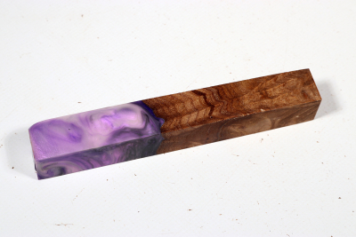 Pen Blank Hybridwood Elm Burl stabilized - HybrWo3404