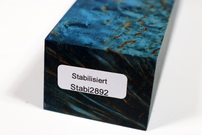 Knife Blank Karelian Masurbirch blue stabilized - Stabi2892