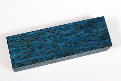 Knife Blank Karelian Masurbirch blue stabilized - Stabi2893