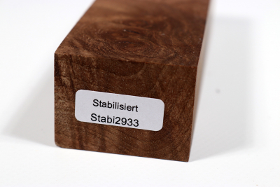 Messergriffblock Nussbaum Maser stabilisiert - Stabi2933