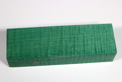 Messergriffblock Riegelahorn grün stabilisiert - Stabi2754