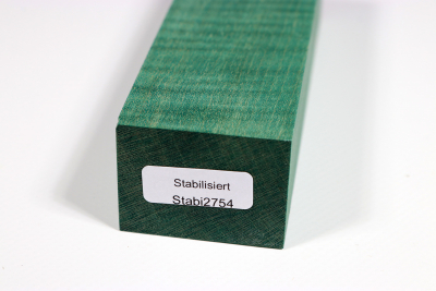 Messergriffblock Riegelahorn grün stabilisiert - Stabi2754