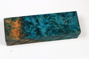 Messergriffblock Amboina Maser blau stabilisiert - Stabi3825 Abmessungen: ca. 125 x 45 x 30 m...